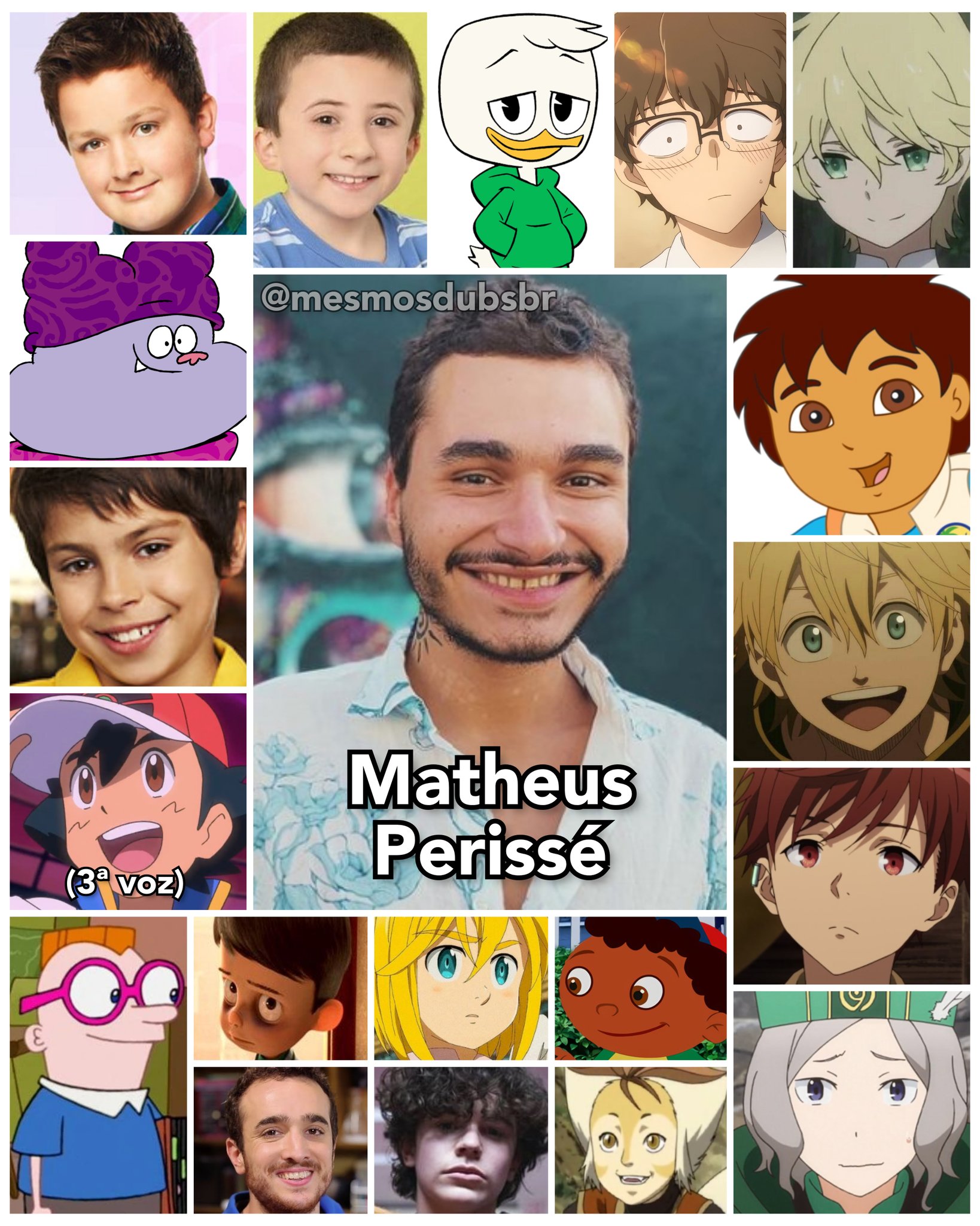 Personagens Com os Mesmos Dubladores! on X: O cabelo é radiante