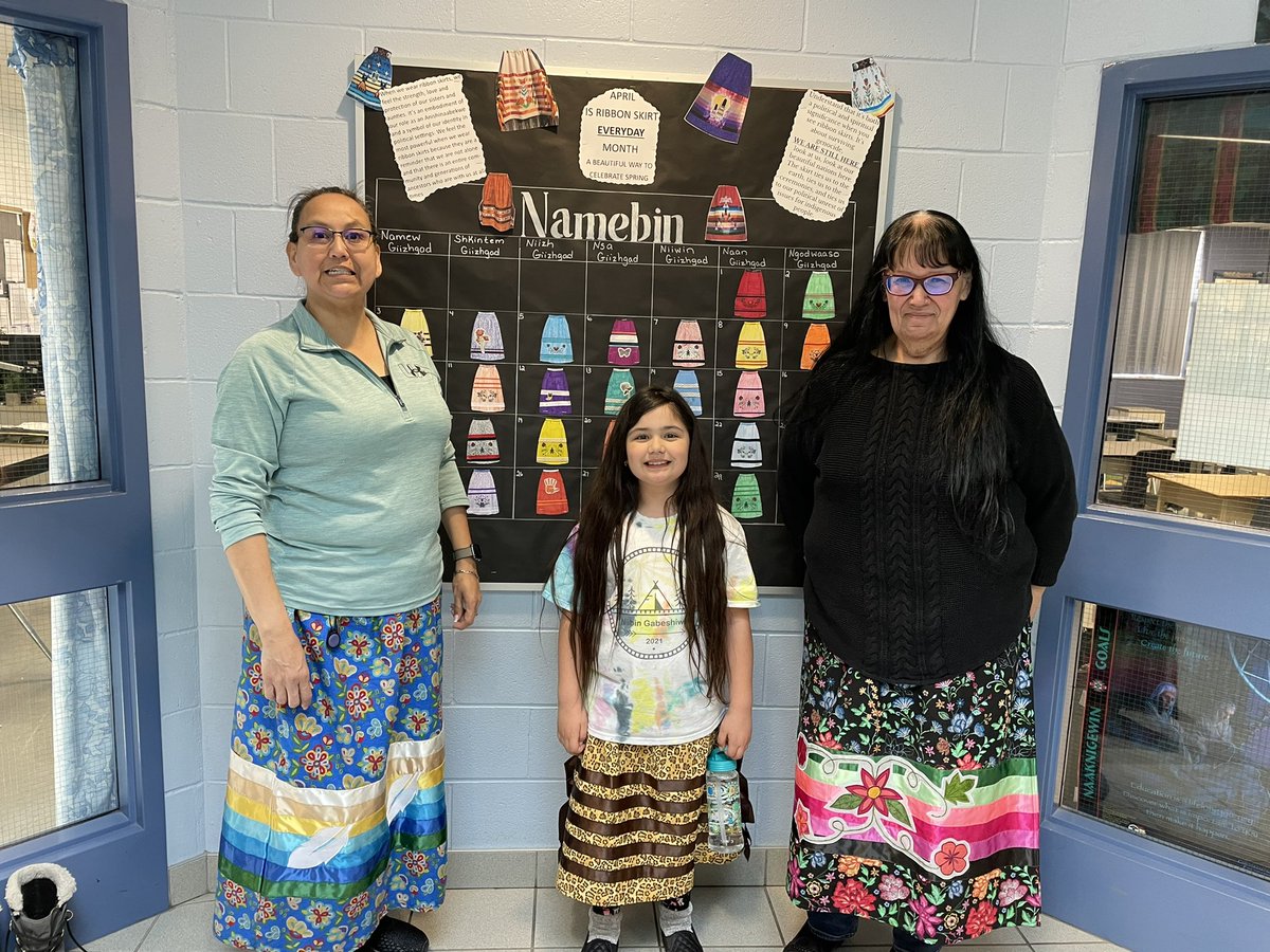 Ms. Steadman creates amazing bulletin boards at our school each month. This month’s focuses on Ribbon Skirts! Miigwech Mrs. Steadman for supporting all of our learning and for sending a special message when you and Mrs. McGee wear your ribbon skirts. ❤️ <a href="/ToriGraygirl/">Vicki Gray</a>