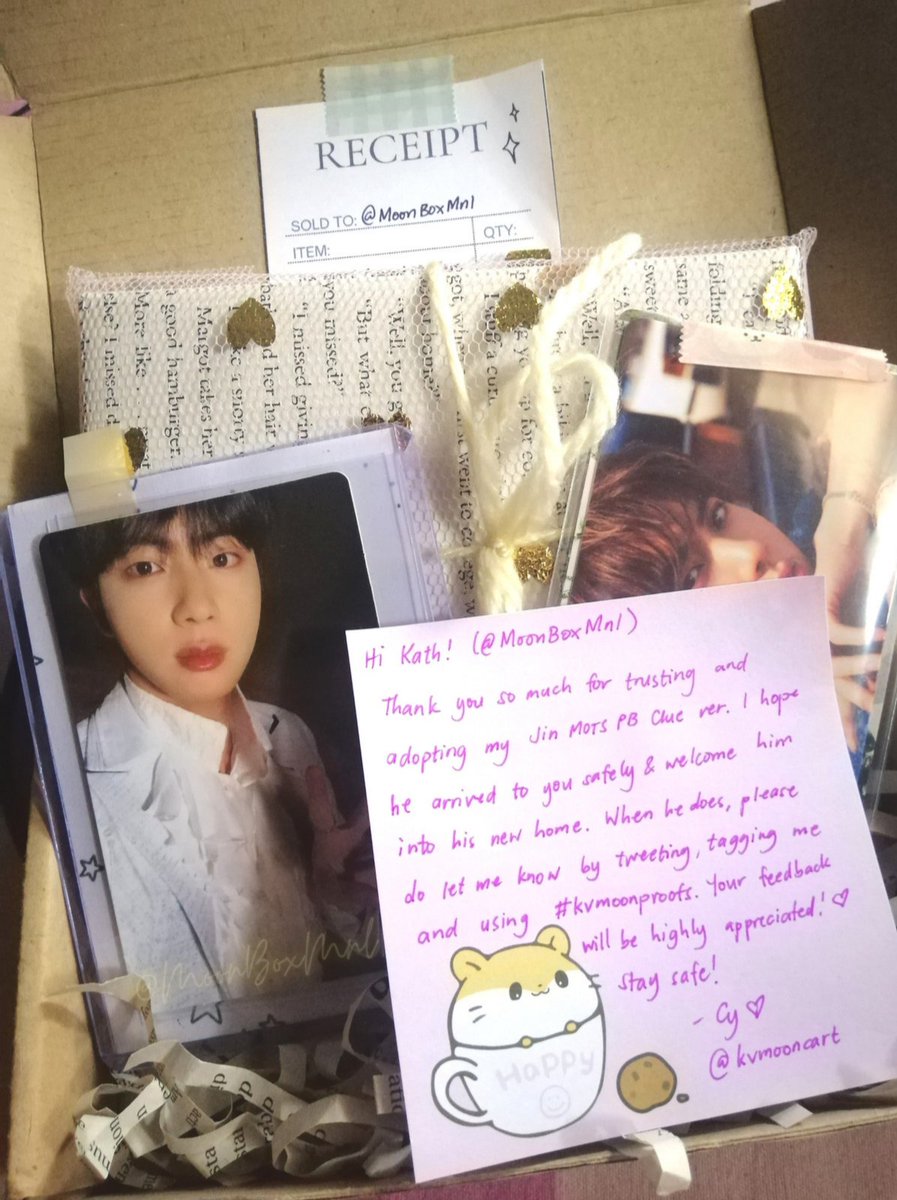 MoonBoxMnl's tweet photo. [ #Moonboxbuys ]

Tysm @kvmooncart for my Jin clue and @rhaecartz for my Yoongi route 💜 Hirap na maghanap ng ka-trade, buti nalang steal friess both PCs 🥰 Love the packaging also! Tysm again <3 #kvmoonproofs #rhaecartzproof https://t.co/UXkvwnIotv