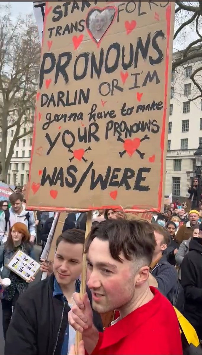 mummabeeblu's tweet image. And then there's this. Today outside No.10