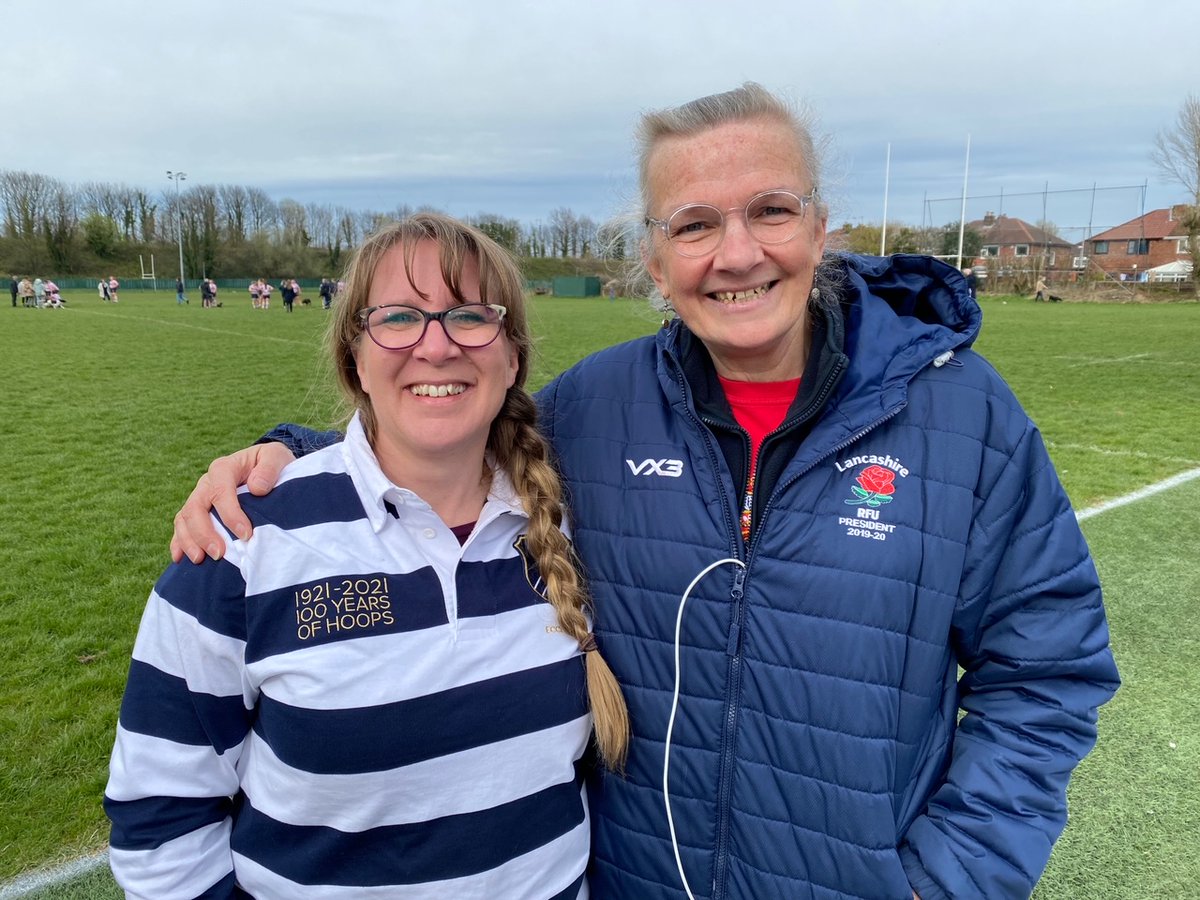 #Lancashire #Legends on the touchline this afternoon @Waterloonumber8 @ShelleybellPowe @EcclesLadies @ManchesterWRUFC @lancashirerugby @MADREFSUK