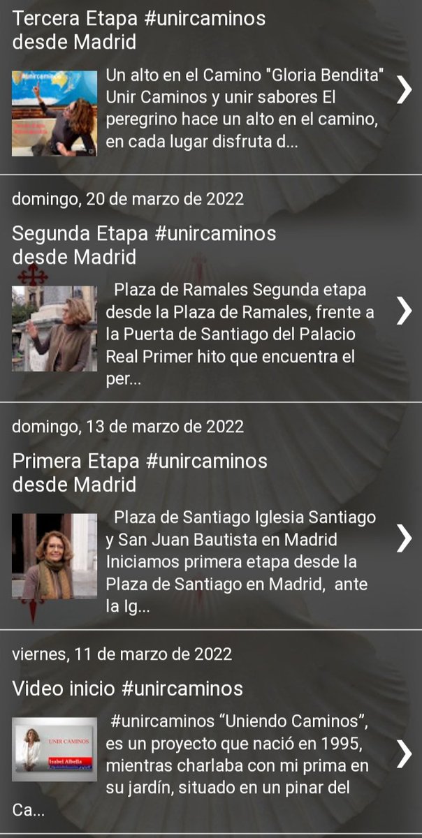 ISABEL ALBELLA SCHEZ (@unircaminos) on Twitter photo Blog <a href="/unircaminos/">ISABEL ALBELLA SCHEZ</a>
No te pierdas las publicaciones y vídeos
#BuenCamimo #Madrid #galicia
#grancanaria
micaminolibro.blogspot.com Blog <a href="/unircaminos/">ISABEL ALBELLA SCHEZ</a>
No te pierdas las publicaciones y vídeos
#BuenCamimo #Madrid #galicia
#grancanaria
micaminolibro.blogspot.com