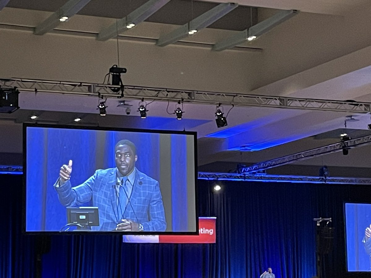 Paraphrasing <a href="/TheSamAcho/">Sam Acho</a> at <a href="/TheAMSSM/">AMSSM</a>: you think you have to be in a position of power to make change, but really what you can do is listen. Great reminder of how we can all listen, then amplify and then work/act to make change. #amssm2022