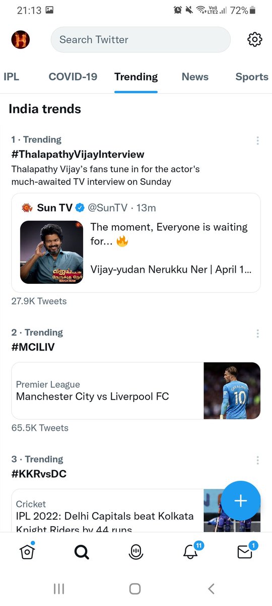 itz_H_VJ's tweet photo. #1 TRENDING 🔥🔥
#BeastModeON #BeastMovie
#BeastFromApril #BeastInterview #ThalapathyVijayInterview https://t.co/fsK4FGFc3q