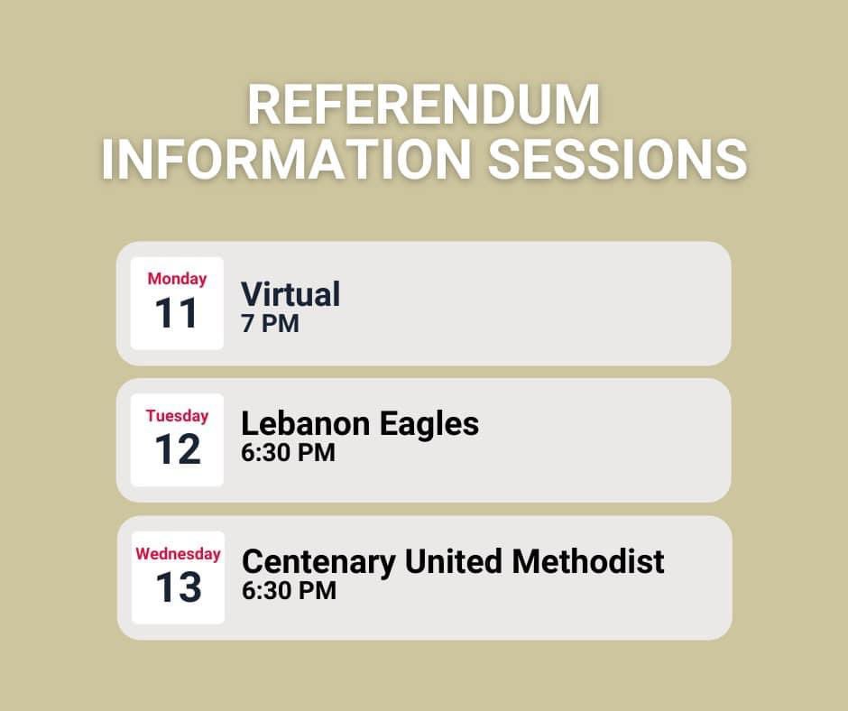LcscSuper's tweet photo. Looking forward to sharing information to the @Lebanon_Schools community about the upcoming May 3 construction and operating referenda ballot questions. NOTE: Tomorrow’s presentation is virtual - join from wherever you are! Info on our website. #thisislcsc https://t.co/vhERmscfvm