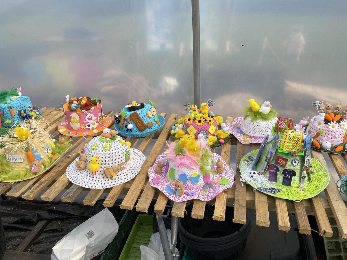 KateGroucutt's tweet photo. One of those impossible jobs as a local councillor - judging the Easter bonnet competition!  All the entries at the @AvenueSexton children’s party were fantastic and everyone had lots of fun hunting for the golden egg. We have such creative children in Parr 🙌🌈🐣 https://t.co/ulSDyTkMK3