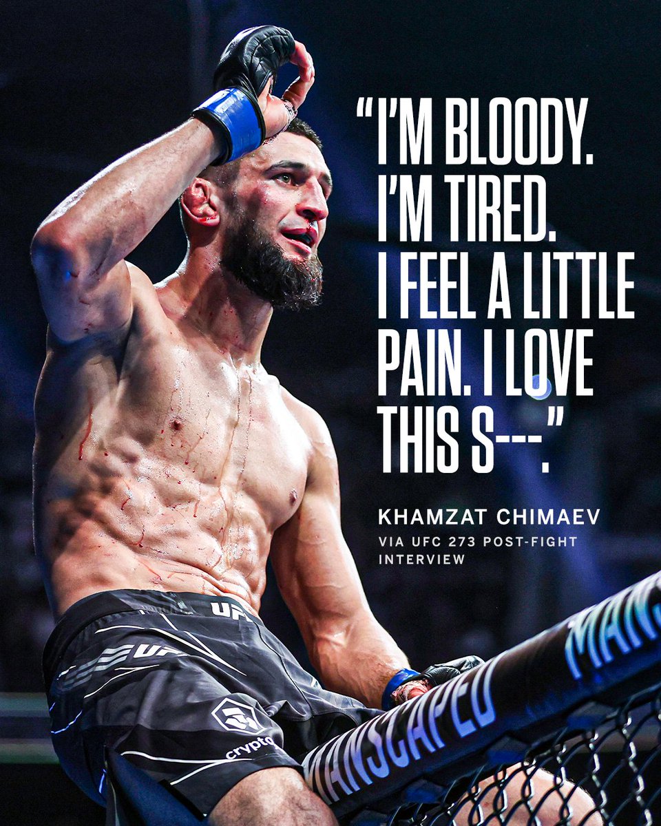 espnmma's tweet photo. Khamzat keeping it 💯 after his win at #UFC273 https://t.co/sfj5n5TFOM