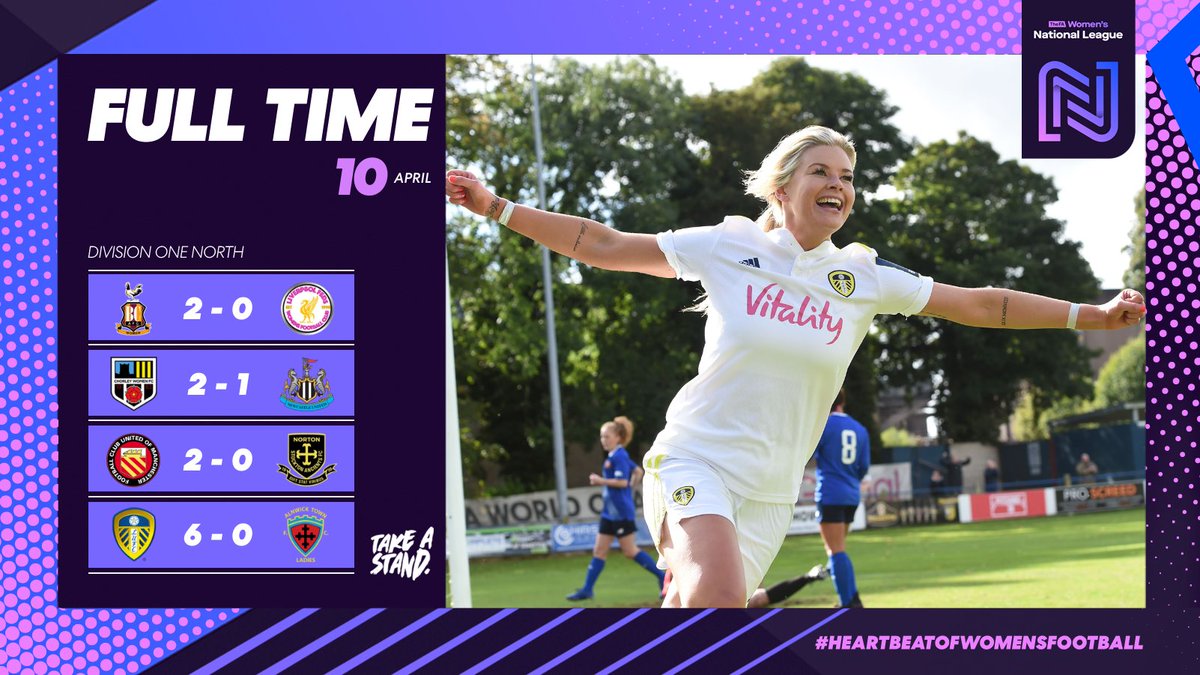 FAWNL's tweet photo. A fantastic day for @LUFCwomen at Elland Road😍

@LiverpoolFeds also picked up three points to move closer to the top of the Division One North 👀

#WeAreNational #HeartbeatOfWomensFootball https://t.co/l4QpyKjUzh