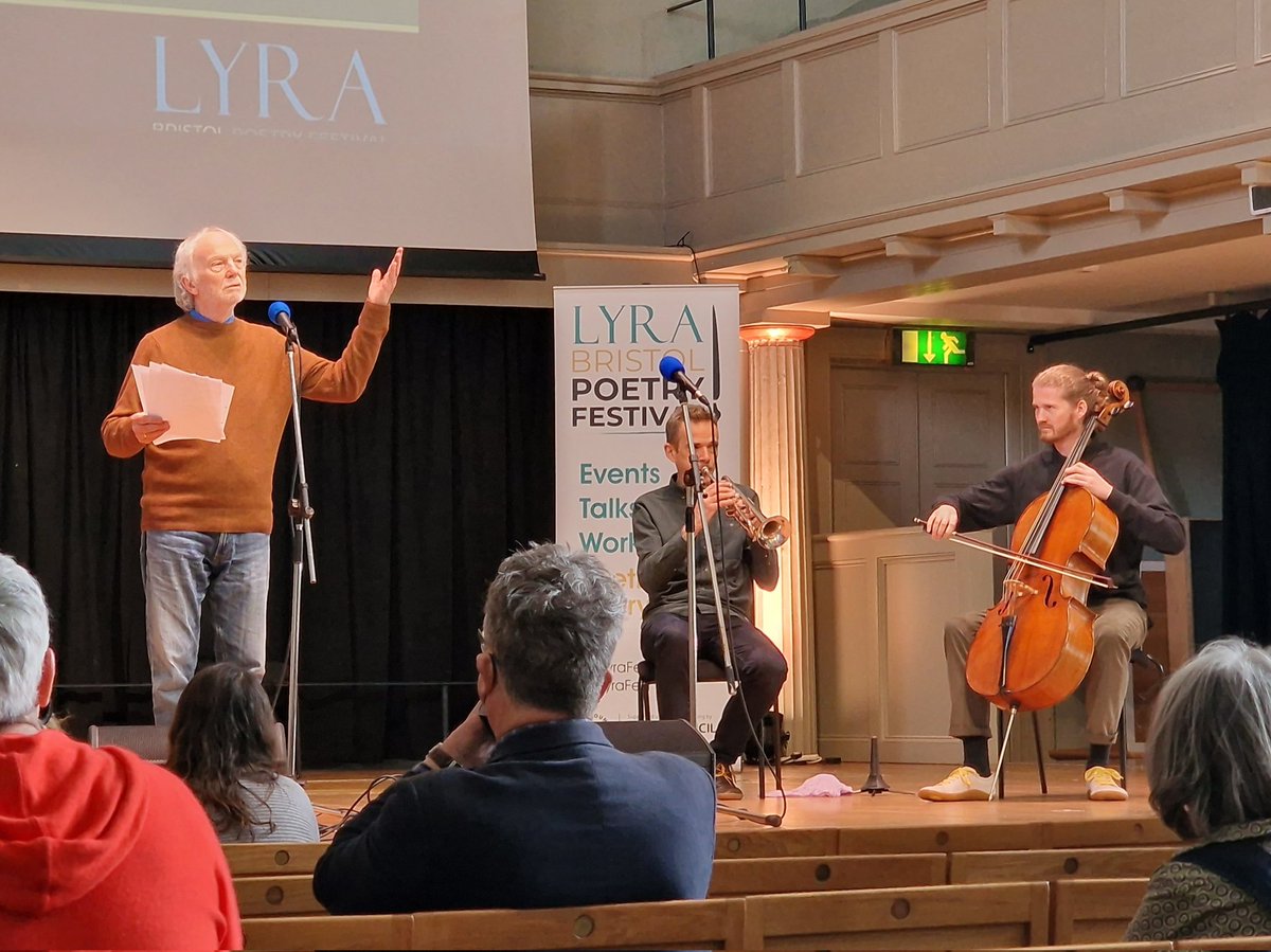 Spellbinding performance from 'Earthworks' at @stgeorgesbris today as part of the 'Poetry Aloud' @poetrybheart collaboration with @LyraFest! Combining poetry, storytelling, and music, the tale of the beast of Bristol in 'Croc in the Docks' will live on long in the memory! 🐊