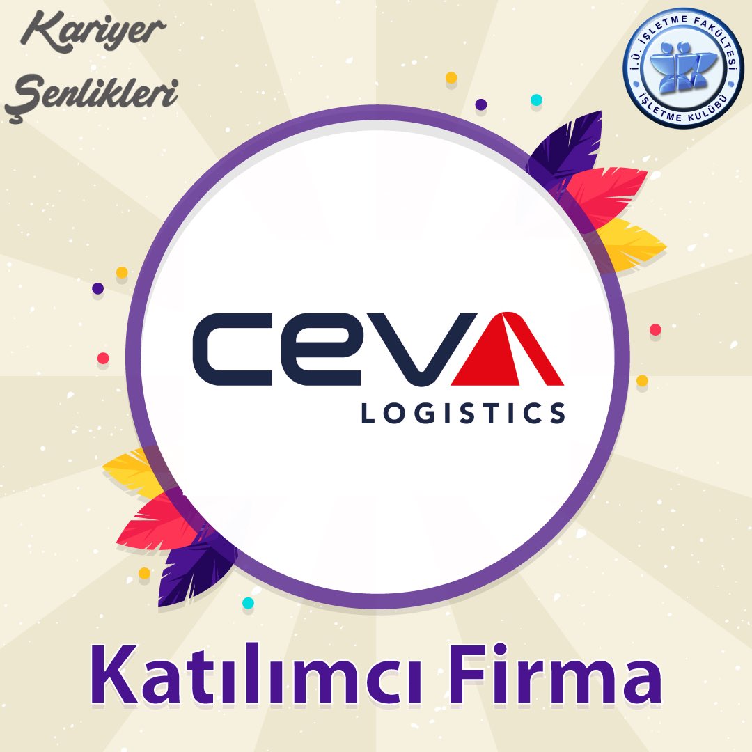 isletmekulubu's tweet photo. Dünya’nın en büyük kontrat lojistiği sağlayıcısı olan 110’den fazla ülkede faaliyet gösteren CEVA Logistics, staj ve iş imkanlarıyla Kariyer Şenlikleri’22’de bizlerle olacak! 🤩
#coloryourcareer https://t.co/cN5xKsFvw4
