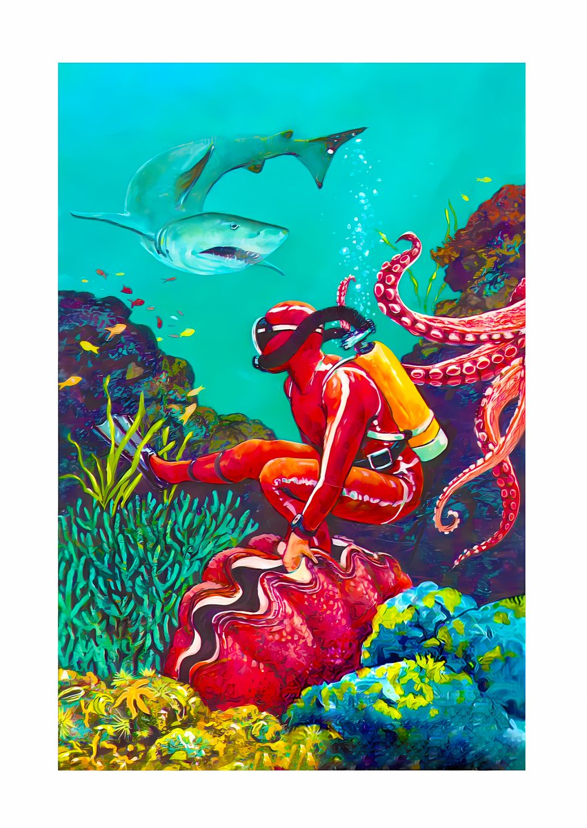 GaryArnott's tweet image. Another doodle of a cherished 8-bit gaming memory from back in the 80&apos;s! 🖍️

&apos;Scuba Dive&apos; was the first game I played a lot after finishing &apos;Manic Miner&apos; &amp;amp; &apos;Atic Atac&apos; in 1983. 🕹️

Didn&apos;t get too far in this one tho&apos; sadly! 😕

#ScubaDive #ZXSpectrum #C64 #artwork #retrogaming