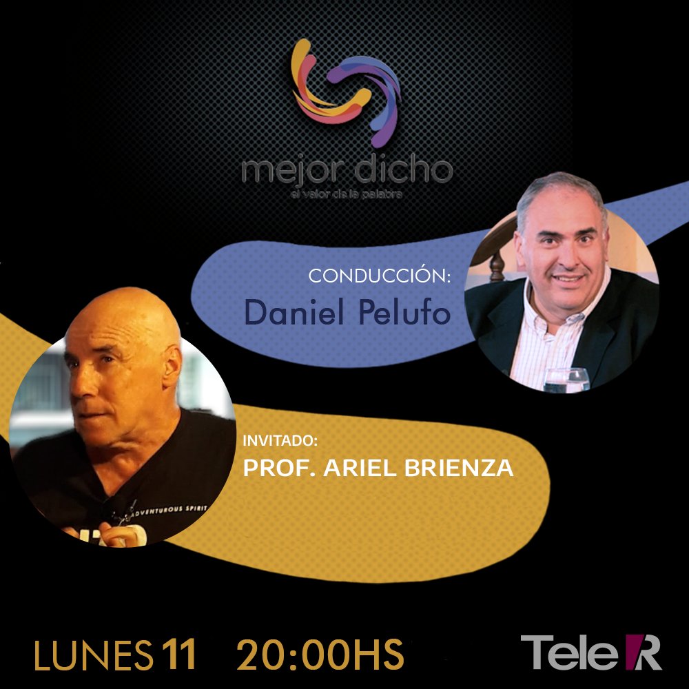✨ #TELER ✨
Este LUNES 11 a las 20hs te esperamos en Mejor Dicho
Con la conducción de Daniel Pelufo <a href="/PelufoDaniel/">Daniel Pelufo</a>, entrevistamos al Profesor Ariel Brienza
👉 MEJOR DICHO - Lunes 20hs
 📺 Miralo por: tv.vera.com.uy/play/2s6r7