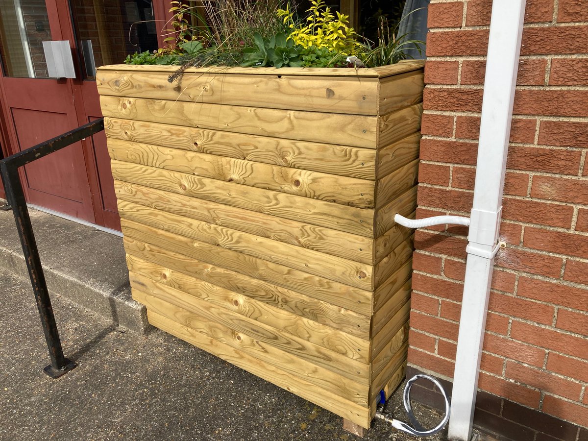 Latest slow-release water storage planters by <a href="/susdrainable/">Susdrainable</a> going in at Priory Baptist Church. There should be a legal requirement for every new-build home to have something like this fitted.