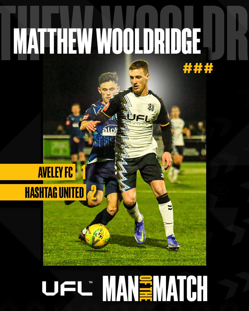 After scoring his first goal for the Tags <a href="/MattWooldridge6/">Matt Wooldridge</a> was named as the <a href="/UFLgame/">UFL</a> man of the match on Friday 🤩 

Check out the video (🆙 after the #MCILIV game) to see his goal and more highlights of our win against top of the league!

#MOTM