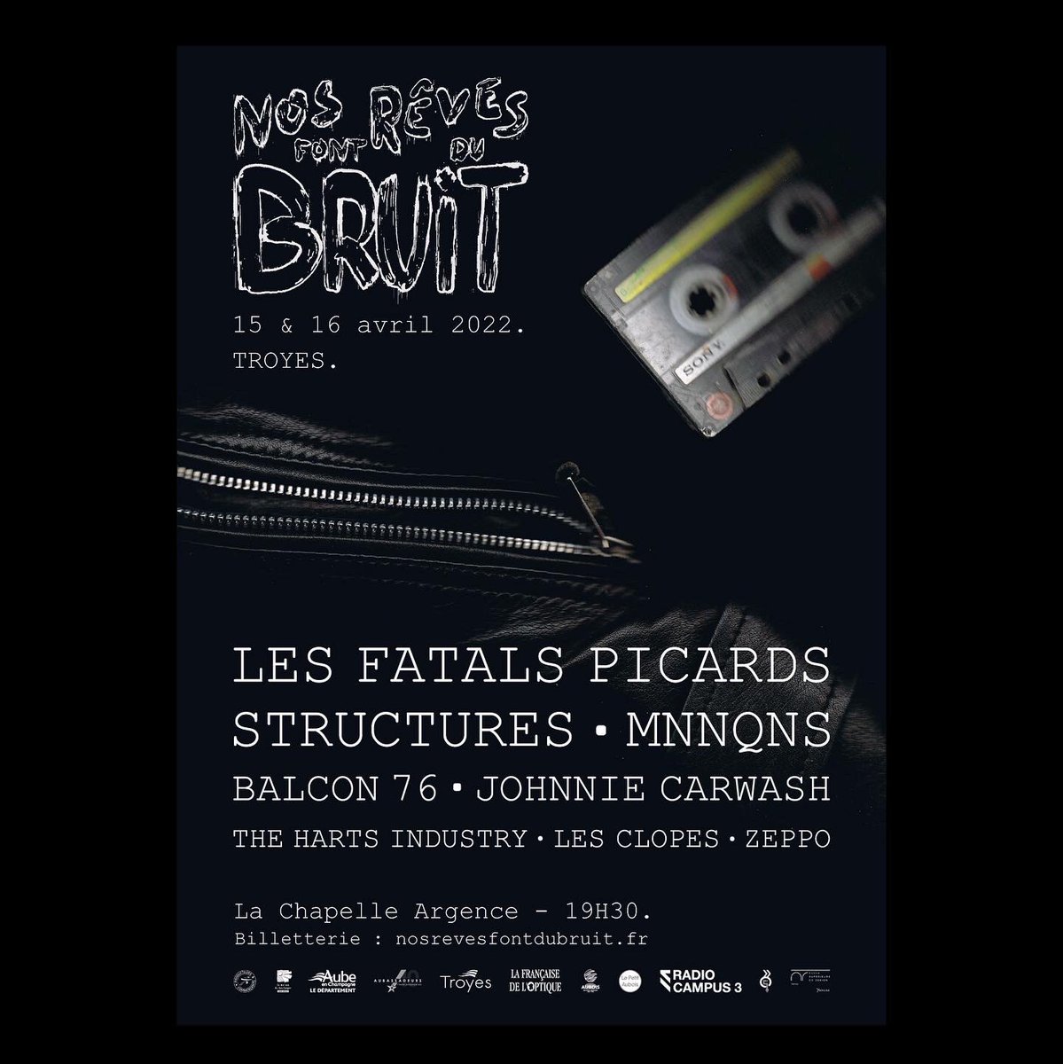 La deuxième édition de notre festival Nos Rêves Font Du Bruit est dans 5 petits jours ! ⚡️

On vous prépare deux jolies soirées, alors n’attendez plus pour prendre vos places si ce n’est pas encore fait. C’est sur nosrevesfontdubruit.fr 🎫