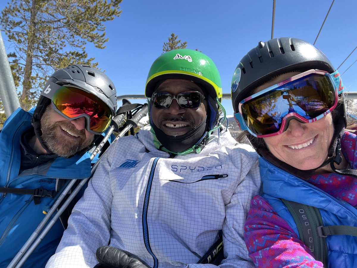CarrieBHauser's tweet photo. Great “board meeting” and opportunity to learn about the great work of ⁦@NBSBlackSummit⁩ and ⁦@NatlSkiPatrol⁩. Thanks Henri Rivers &amp; ⁦@ChrisCastilian⁩ for the fun day &amp; company ⁦@breckenridgemtn⁩ #AdventureCollege. 🎿 ❄️ 😎 https://t.co/knQh3eBUNs