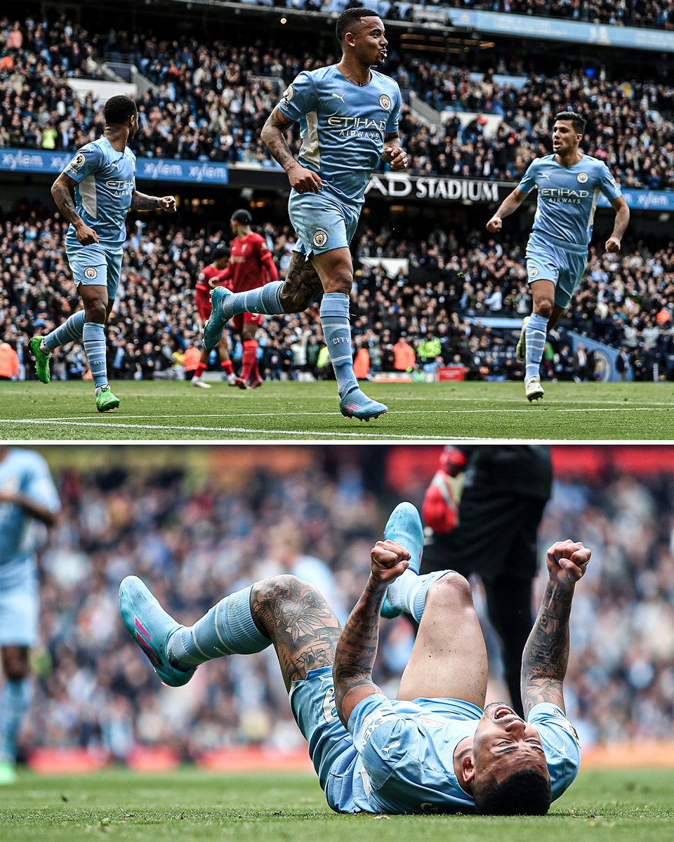 ESPNFC's tweet photo. What a ball in from Joao Cancelo to Gabriel Jesus to put City ahead again! 🔥 https://t.co/REQN366nrp
