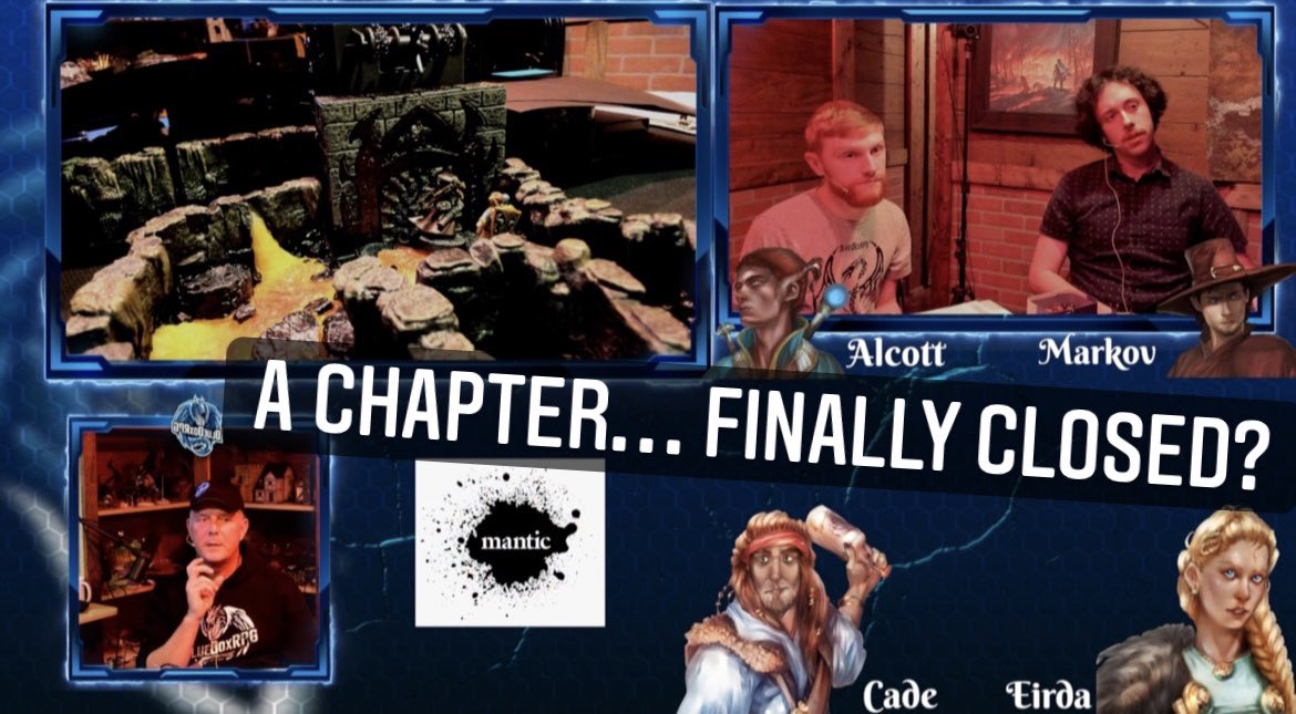 Alcott &amp; Markov survived the plane inside the mysterious book of the B7, more or less… Now they make their way to rejoin Eirda &amp; Cade. Will the ghosts of the past continue to haunt the party or is the chapter finally closed? Join us today on twitch.tv/BlueBoxRPG at 1:30 p CT!
