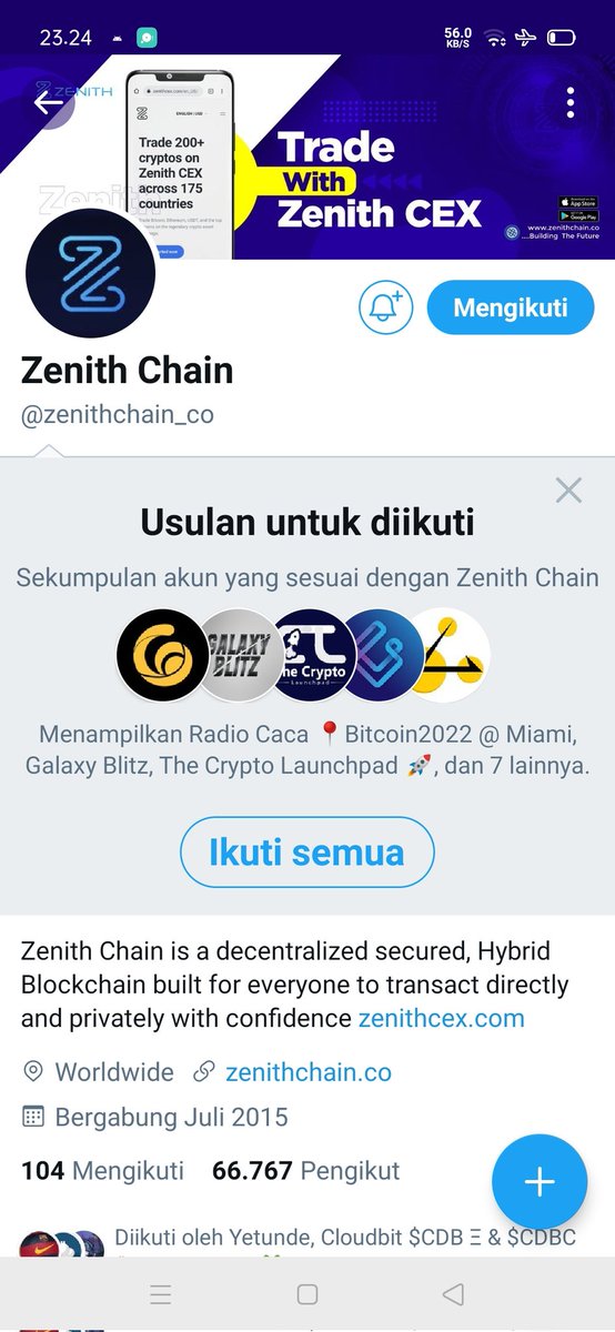 bukanriegoo's tweet photo. @PsyJayCrypto @zenithchain_co @zenithcex Done https://t.co/bWSlIqjdnd