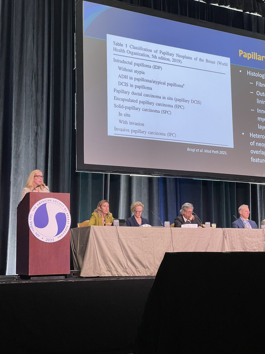 Dr Kandi Ludwig from @IU_Surgery presenting @ASBrS. What papillomas should we excise? #ASBrS22