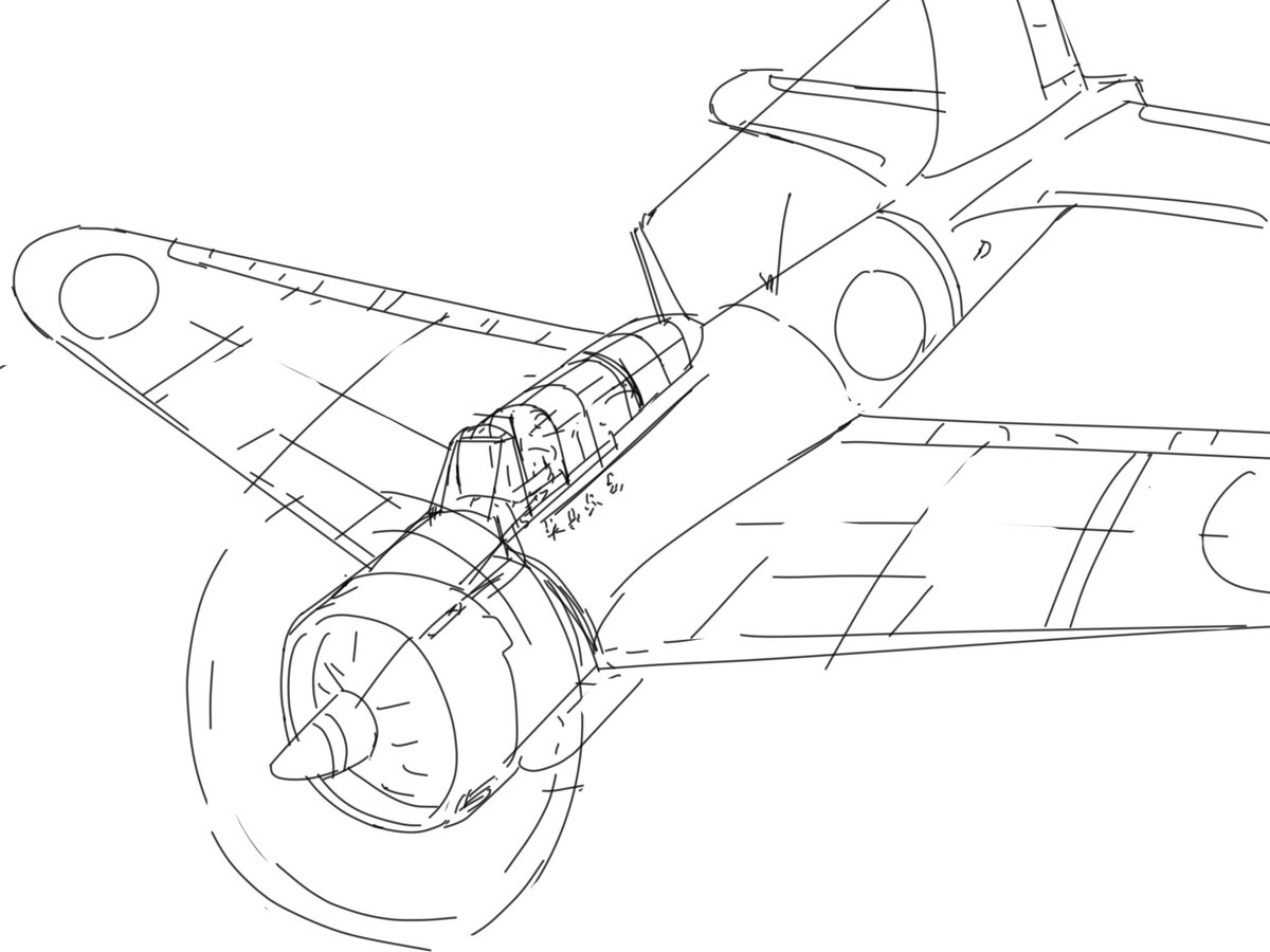 オタクに戦闘機描けって言われたから落書きしたけど何もわからん 