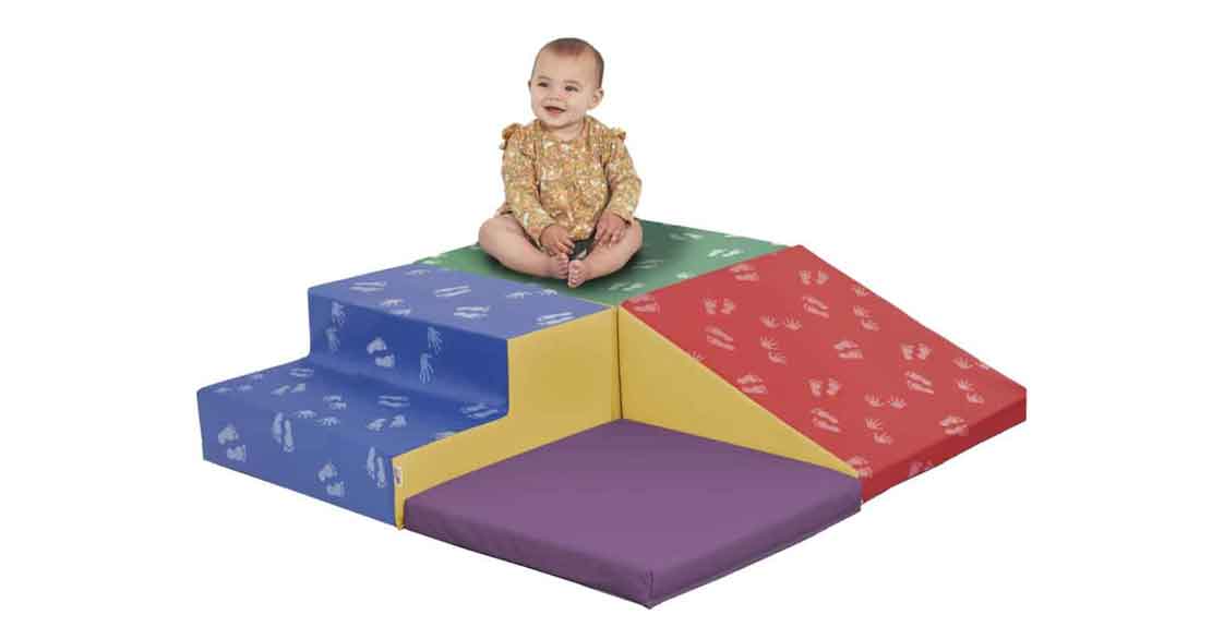 SOFT PLAY FUN! The ECR4Kids SoftZone Little Me Corner lets kids go up, down, and all around. Textured base helps reduce slipping. Overall dimensions is 40" x 40" x 10". SHIPS FREE IN TWO WEEKS! $258.74 INCLUDING SHIPPING at The Creativity Institute. creativityinstitute.com/products/ecr4k…