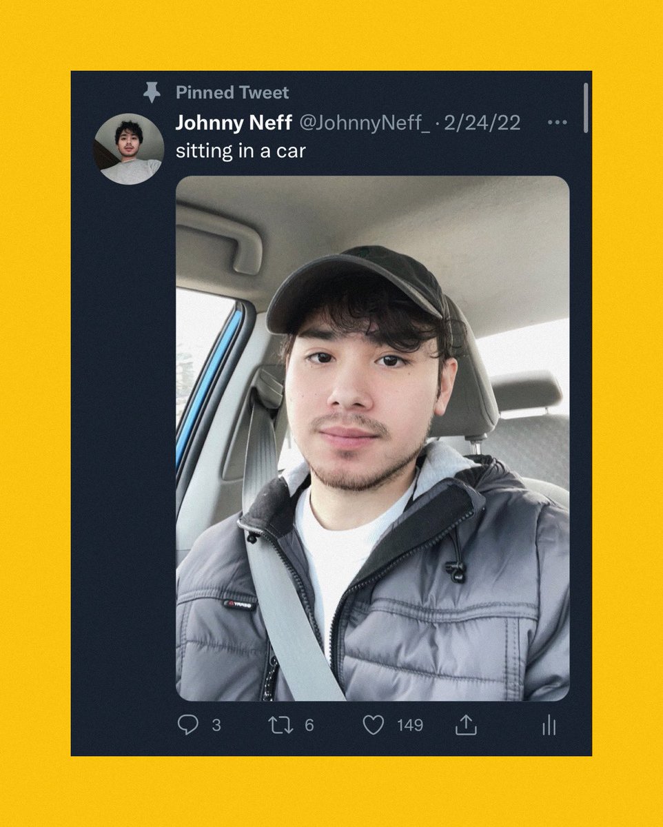 JohnnyNeff_'s tweet photo. ‘Pinned tweet’ by #JohnnyNeff has been dethroned by latest selfie. It’s his most liked photo on the account. https://t.co/3iyMbIz2Ld