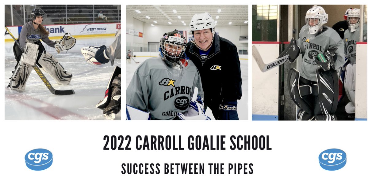 carrollgs's tweet image. Looking for off-season goalie development programs? CGS is here to help. For the 28th year in a row, we’re hosting evening/weekend clinics in Minnesota and Iowa. Four programs to choose from. For goalies ages 6-14. Reserve a spot for your goalie at carrollgs.com