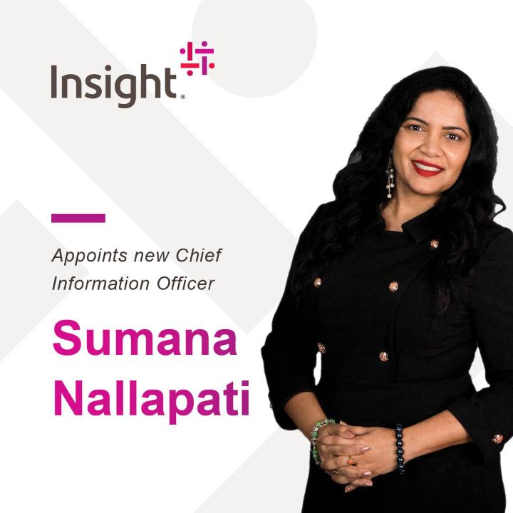 atxthom's tweet photo. @InsightEnt has taken another leap forward with the hiring of new CIO Sumana "Suma" Nallapati. We know she'll bring big ideas about digital innovation to our modern workplace &amp; to how we're helping clients accelerate their digital journey. Congrats, Suma! https://t.co/Hr7MB2Da15 https://t.co/NerCOEuIKd