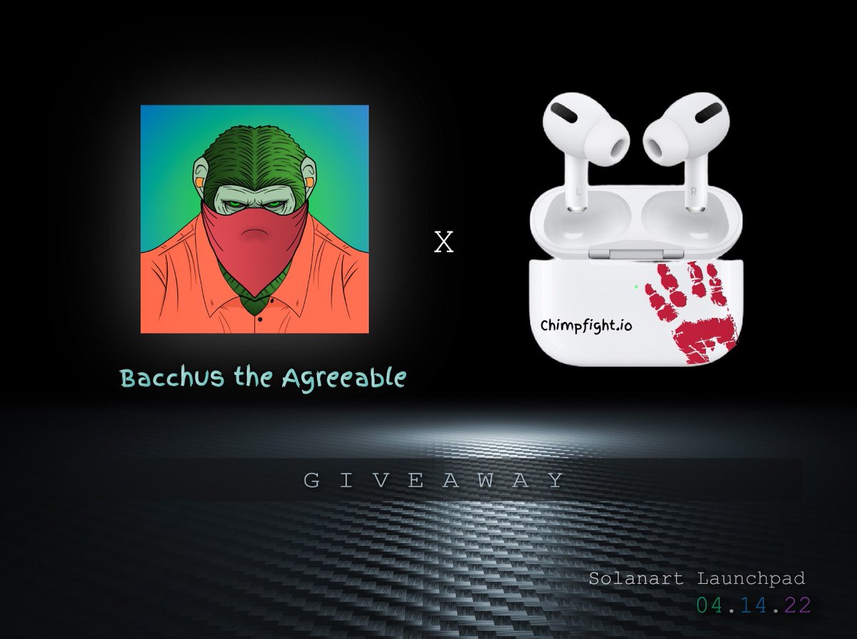 anglio's tweet photo. 🎁GIVEAWAY!🎁
📌Project - @ChimpFightGame
Prizes:
🏆1x NFT
🏆1x Custom CF AirPods
🏆1x Anglio Discord INV
To enter:
1️⃣Follow @ChimpFightGame & @anglio
2️⃣RT+LIKE
3️⃣Tag Friends
Bonus entry: https://t.co/JQ3YoZhxe2
3 winners, ends in 48H! ⏰
#SolanaNFTs #ad #Solana https://t.co/uDBonnIAWm