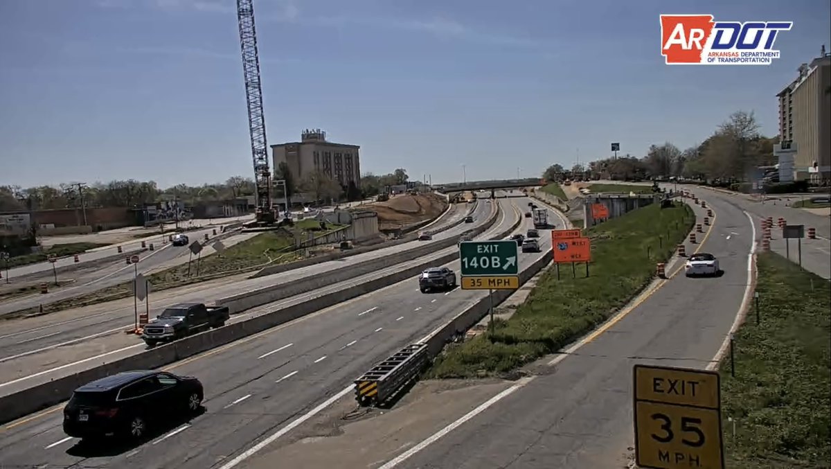 Less than 31 hours after <a href="/kiewit/">Kiewit</a> <a href="/MassmanCo/">Massman Construction Co.</a> closed Interstate 30 to demo the 6th Street overpass, all lanes are reopened and traffic is flowing. Great job by this crew!  #30Crossing <a href="/myARDOT/">Arkansas Department of Transportation</a>