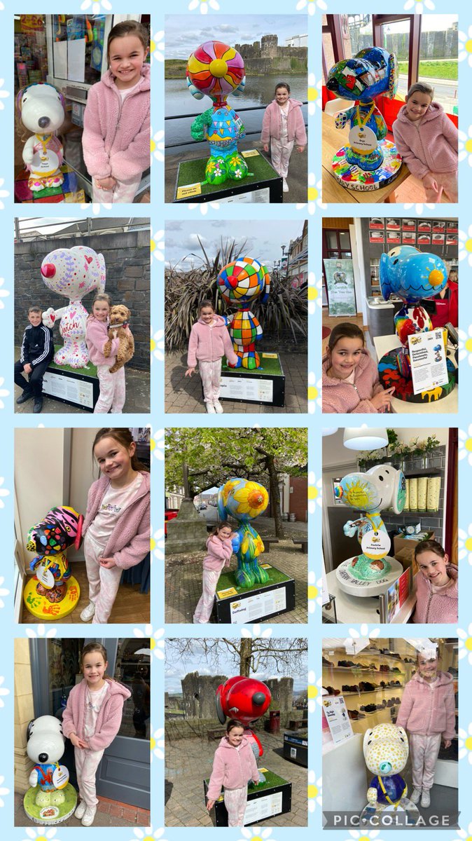 We loved visiting Caerphilly and seeing all the fabulous Snoopy Sculptures @ADogsTrail @PontPrimary @mrdaviespont @DogsTrust