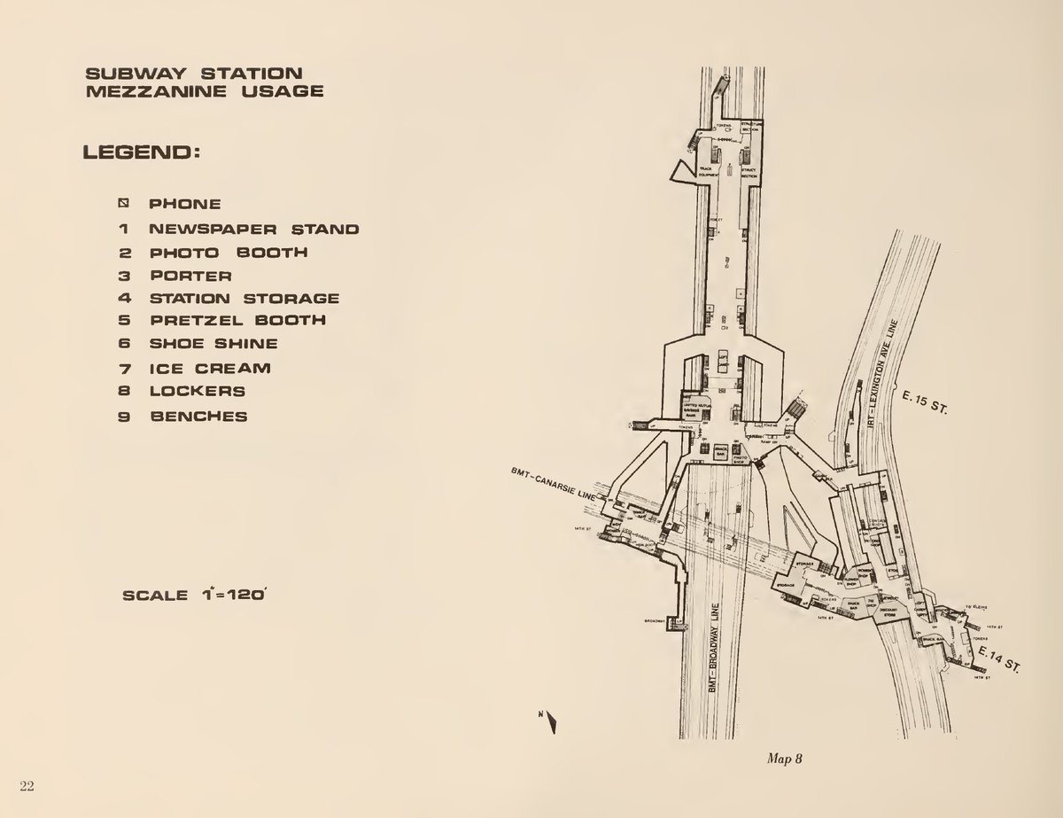 benoldenburg's tweet photo. @vanshnook Previously found this report from 1976 that had a good plan view of the mezzanine layout at that time. https://t.co/zFUEnl6BeB https://t.co/uQS2Z1OeQn