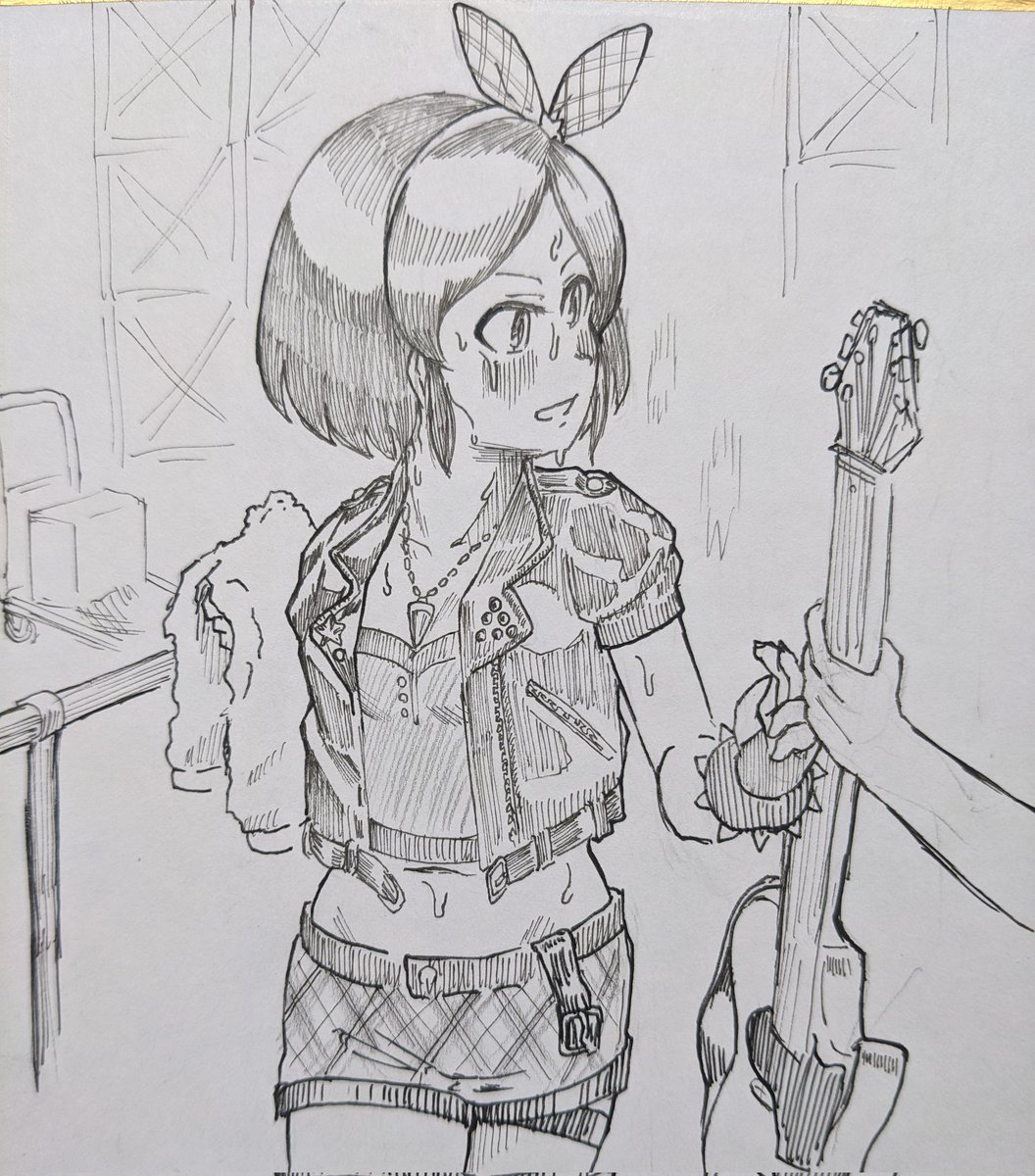 フォー・ピース舞台裏の冴島清美さん。 