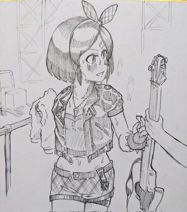 フォー・ピース舞台裏の冴島清美さん。 