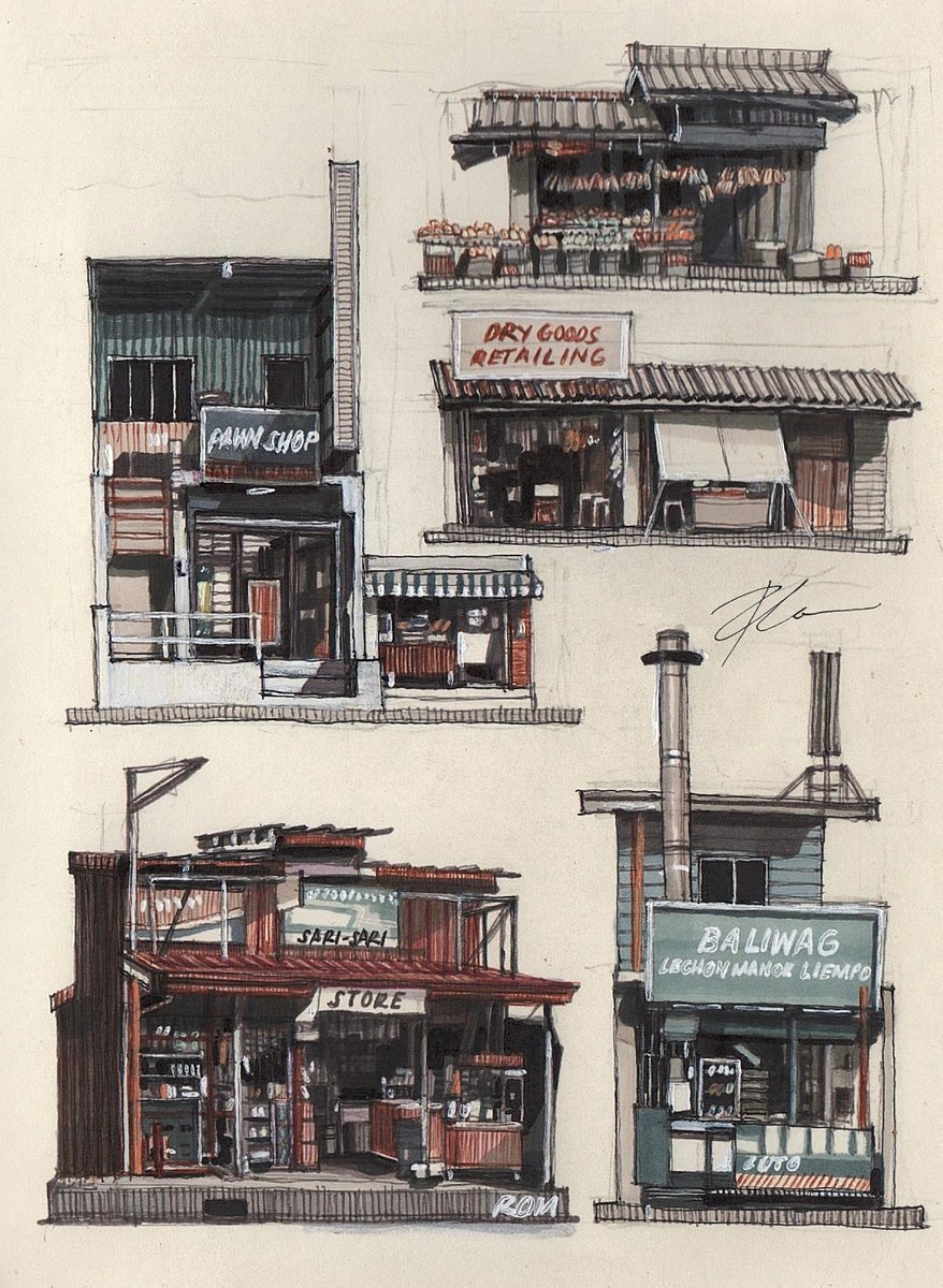Random store facade from last Feb Baguio trip/ work 😛 pen, markers #artph