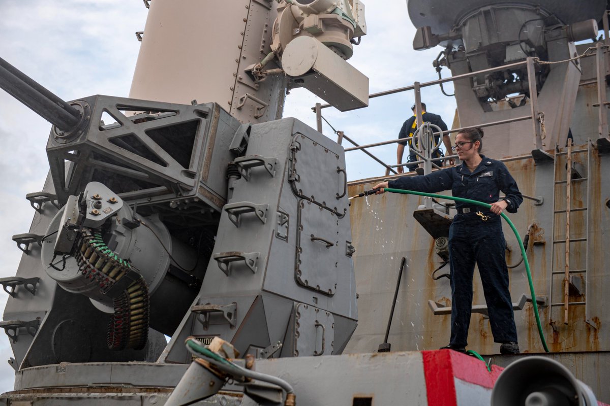 Our smaller sibling, #USSBainbridge, #DDG96, continuing to be where it matters when it matters in  U.S. Sixth Fleet in support of maritime stability and security, and to defend U.S., allied and partner interests in Europe and Africa. #GiveEmHell #WeAreNATO