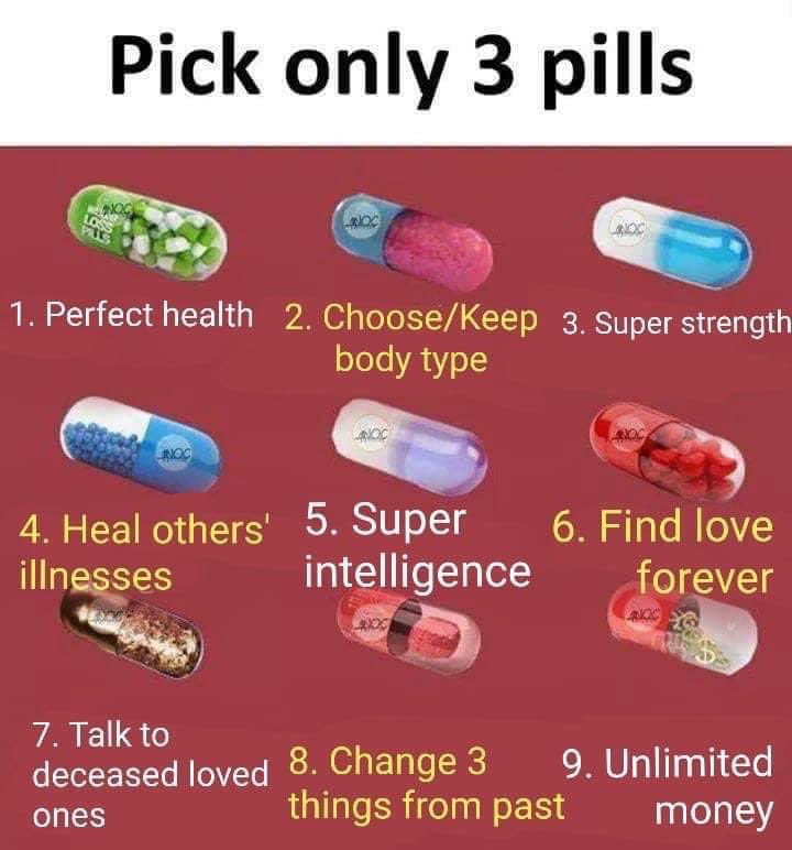 Naija_PR's tweet photo. Pick only 3 pills 💊 https://t.co/0YbvWC13kT