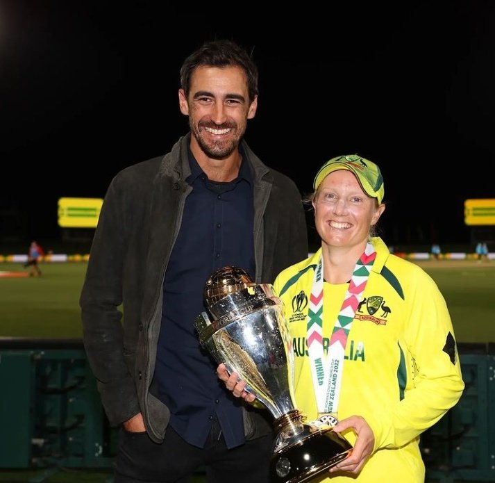 djmalick019's tweet photo. Most runs in a Women's WC edition:
Alyssa Healy in 2022 - 509 Runs
Most Wickets in a Men's WC edition:
Mitchell Starc in 2019 - 27 Wickets
Couple Goals♥️
@ahealy77 #Mitchell_Starc https://t.co/ugZ8NHWs52