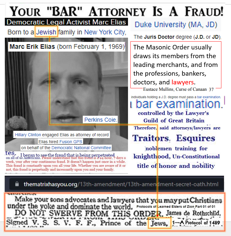 okboy1963's tweet photo. [Marc E Elias] lawyer for traitors, child sex abusers, and drug traffickers. #Freemasonry #Jewish #Lawyers #Attorneys #Esquires #SecretOaths #Masonic #Sonic #Democrats https://t.co/Wy1UzeRVRX