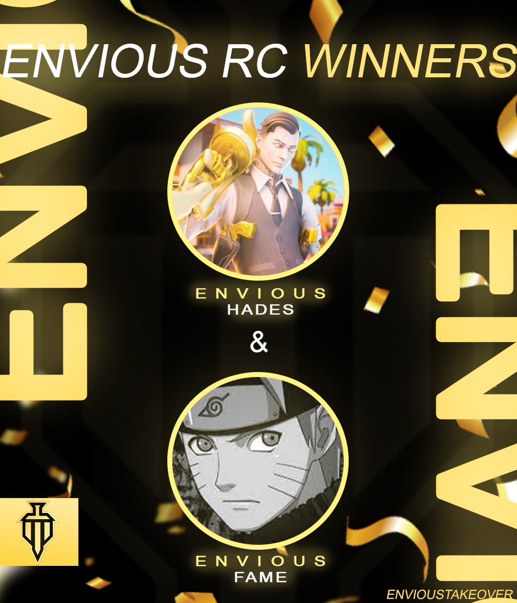 EnviousEvading's tweet photo. The Winners of #EnviousRC 🏆
ENVIOUS @Hades_FN__
ENVIOUS @FameVfx
Welcome OnBoard ⚔️ ❤️ https://t.co/s1Nt71Y5tt
