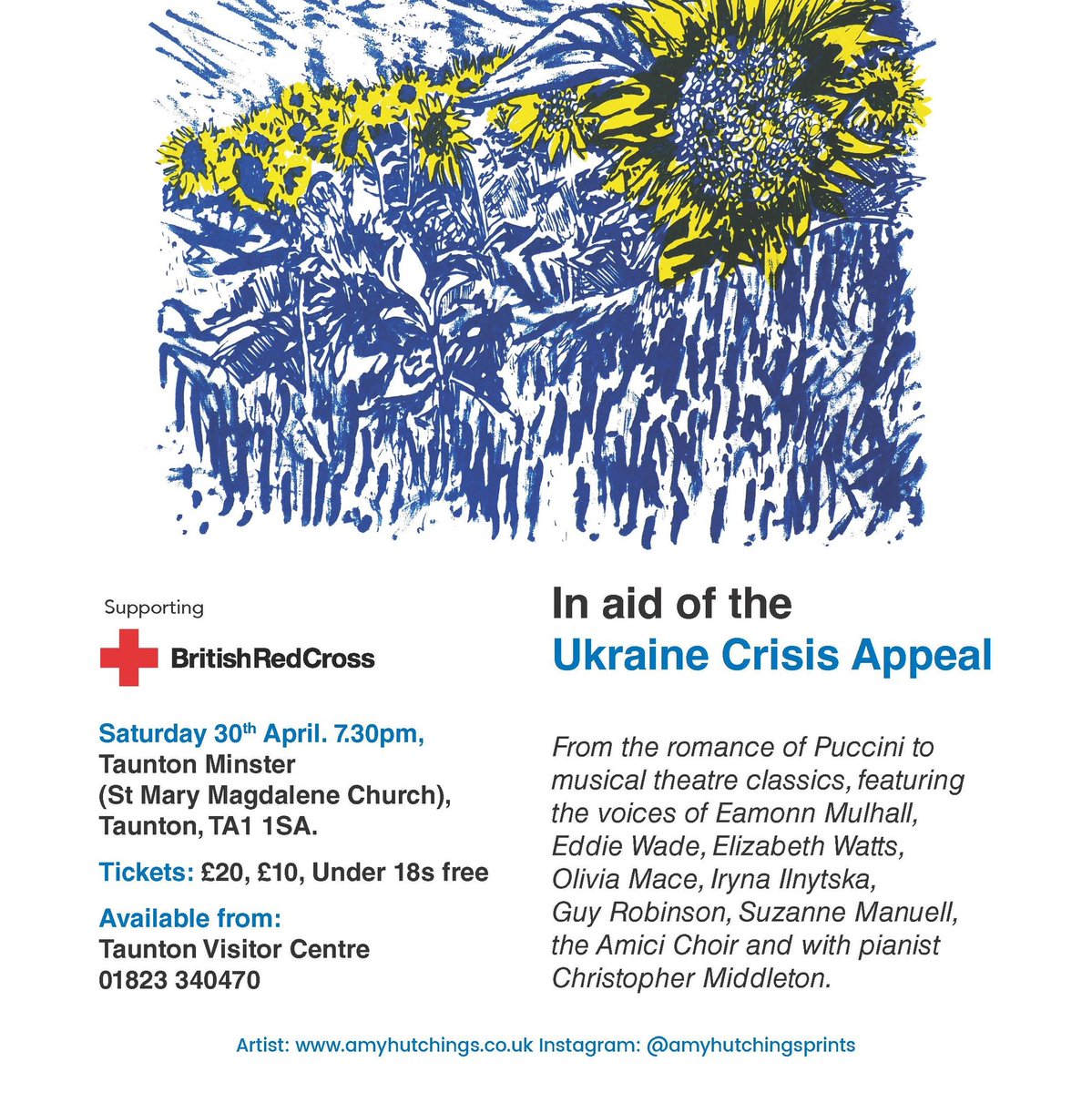 Please help to spread word about a special Ukraine Benefit Concert. Lots of content to follow over tweets in coming weeks. In partnership with Red Cross and including Dame Claire Bertschinger, the Red Cross nurse who inspired Live Aid. Let's fill @TauntonMinster #UkraineAppeal