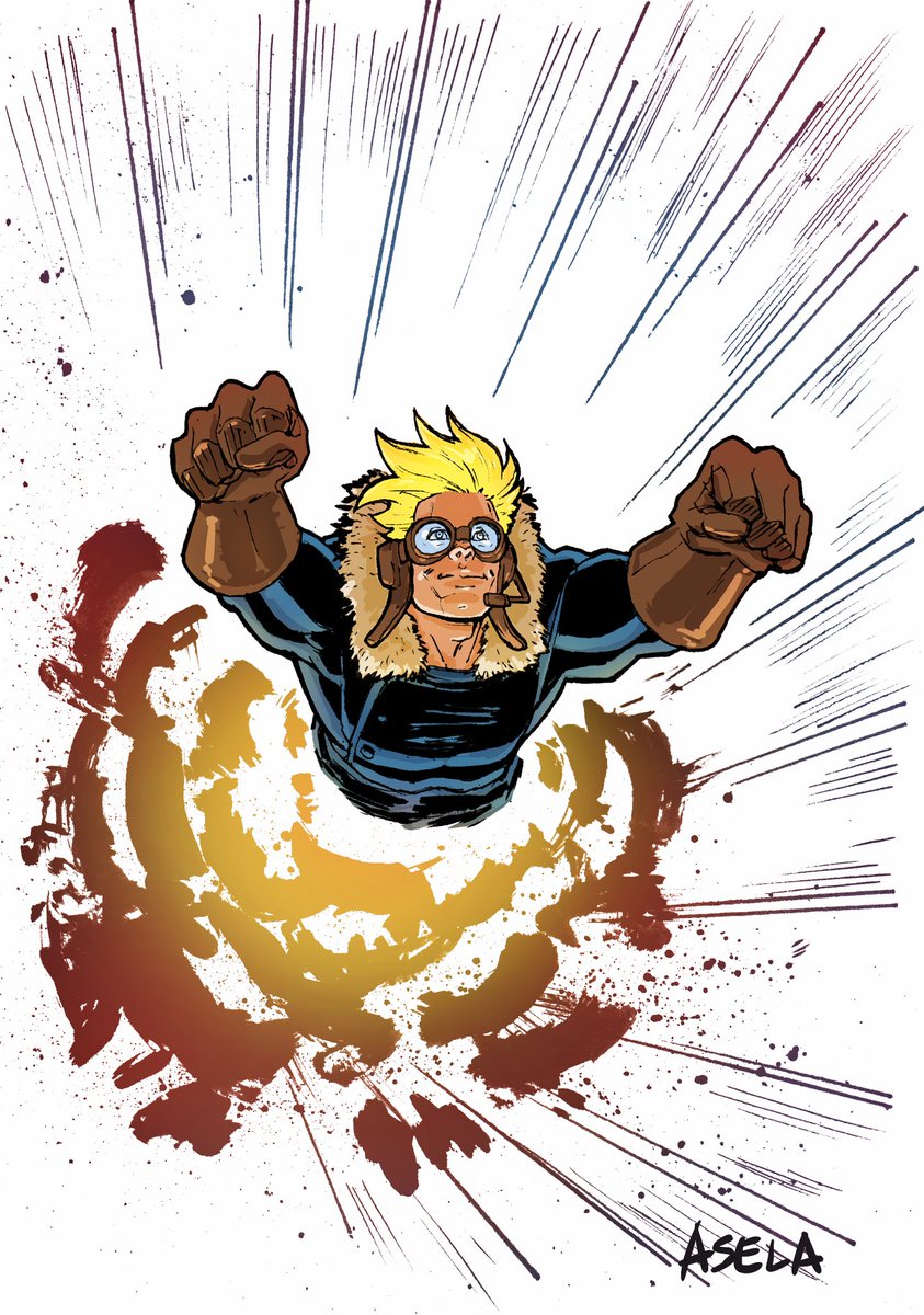 aselafun's tweet photo. Cannonball (X-Men) ✏️🎨

Pen, brush &amp; Ink.
Digital colours.

#cannonball #xmen https://t.co/B0P17wHT1T