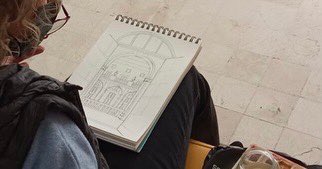 Los urban sketchers de Málaga nos han regalado una mañana en el Museo.. Nos encanta vuestra visita!!@urbansketchers #culturaand