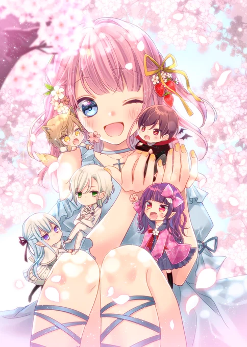 吸バラの桜モチーフの扉絵🌸🌸 
