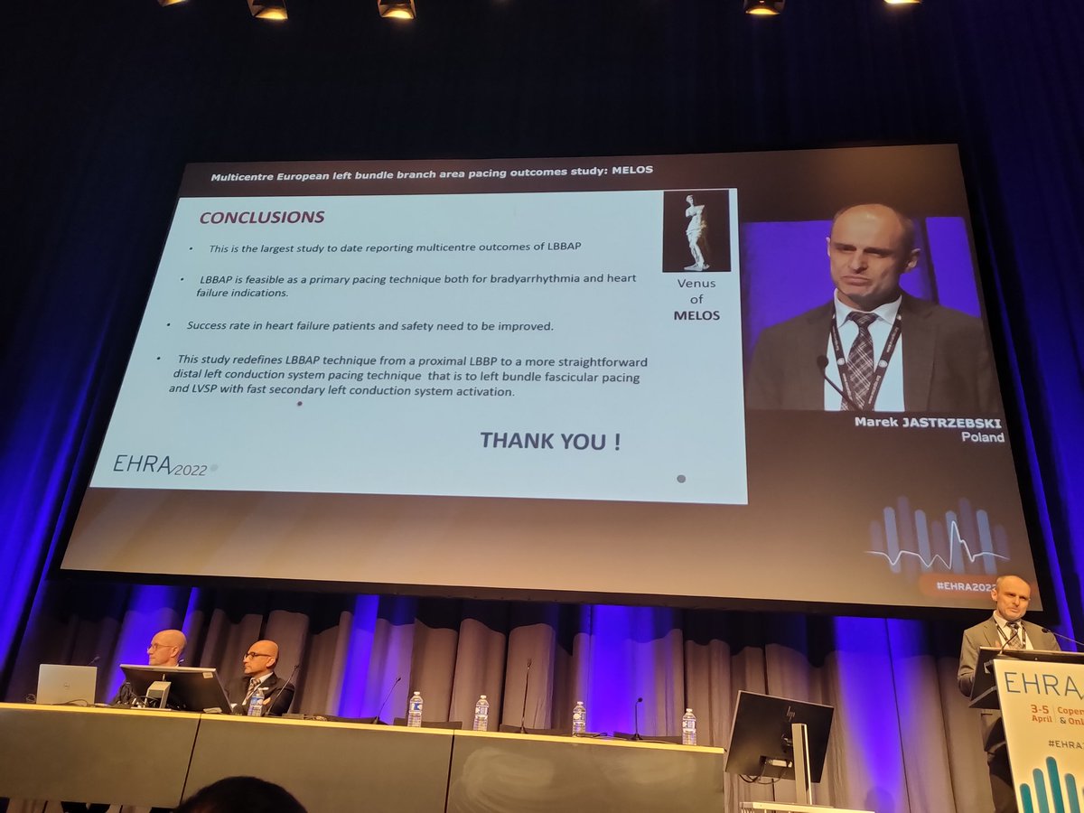 micogriecomd's tweet photo. Real-life European experience of LBBAp:
- long learning curve 
- more challenging in HF Pts
- fascicular capture most frequently observed
Proud to be part of this study
#EHRA2022TogetherAgain https://t.co/JEbdACjcDW