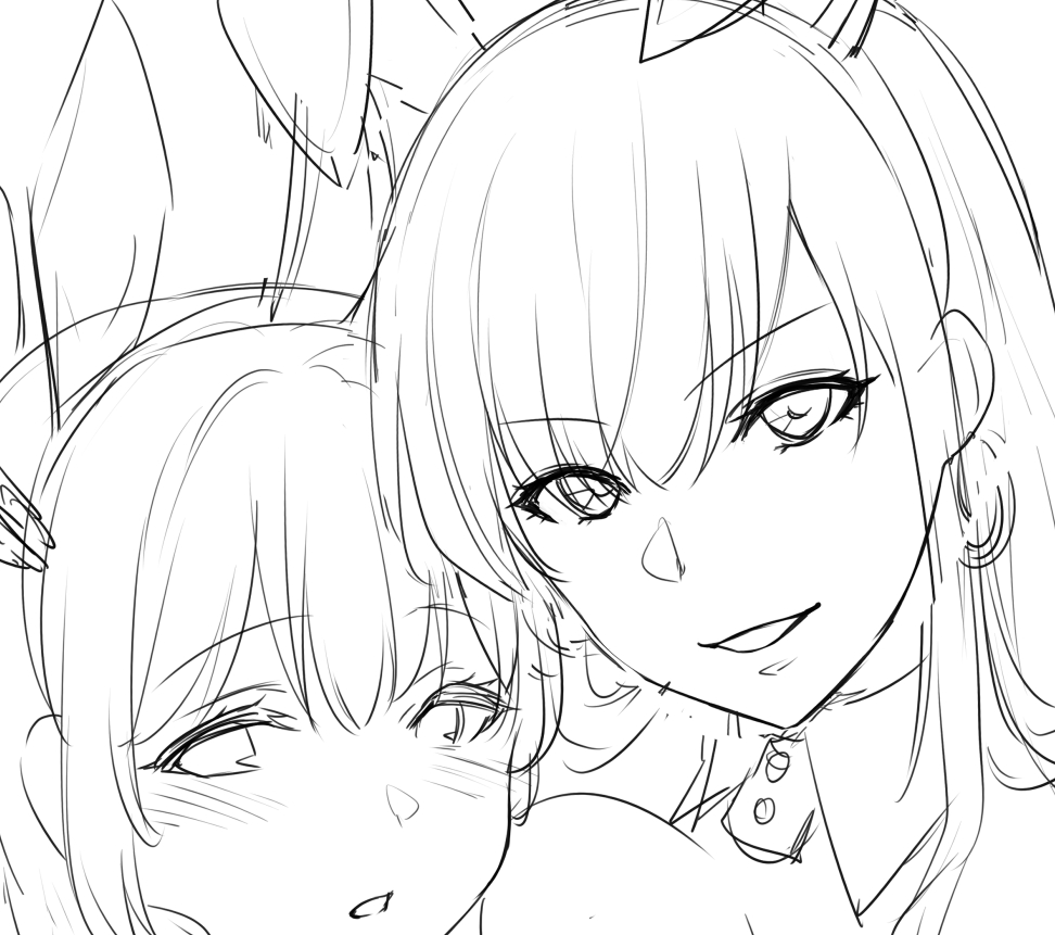 月曜日応援バニーちゃん描いてる。難しいけど楽しい🐣 