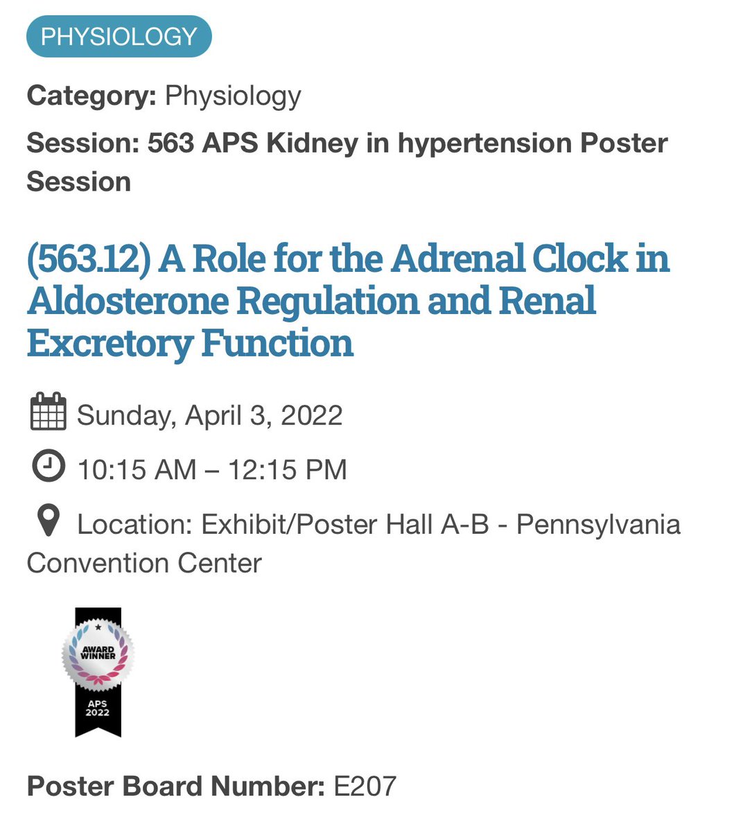 MLGumz's tweet photo. Check out Dr. Hannah Costello’s awesome poster today! @hannahmcostello @APSPhysiology #APSatEB #kidney #Gumzlab @DoumaPhD @Alex_Juffre @AJPRenal #ExpBio #EB2022 #CICMD @UFMedicine https://t.co/HKl30qAnfU