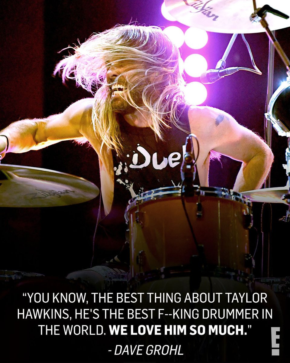 The Foo Fighters are nominated at the #GRAMMYS tonight, but missing an important part of the group. 💔 🕊 Taylor, we know you're watching.  (📷: Getty Images)