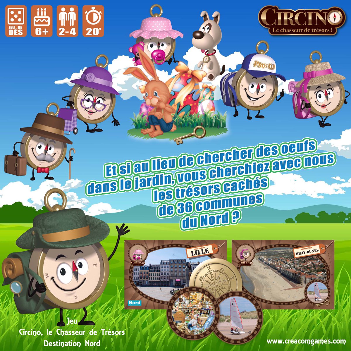 CreacomGames's tweet photo. Circino, le Chasseur de Trésors - Destination Nord🎲
https://t.co/SBDpRzWpxy
#creacomgames #cadeau #pâques #59 #patrimoine #découverte #famille #jeudesociété #jeu 
@departement59 @latangentenord https://t.co/bmj3rlu2fw